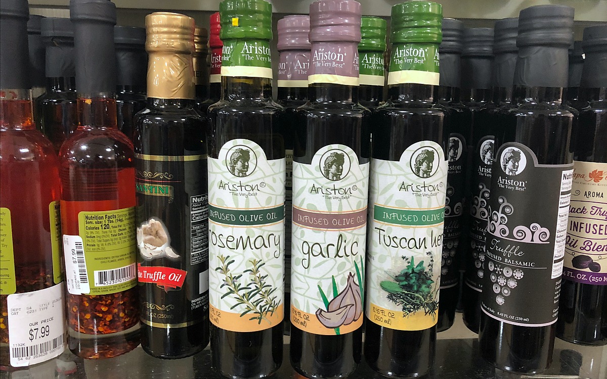 home goods keto foods include this assortment of infused olive oils