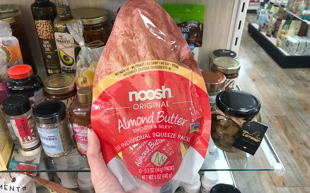 home goods keto foods include these noosh almond butter individual packets