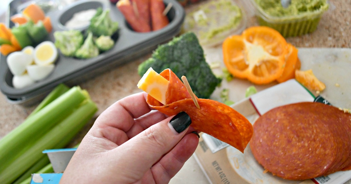 Easy Snack Based Keto Dinner - pepperoni rollups