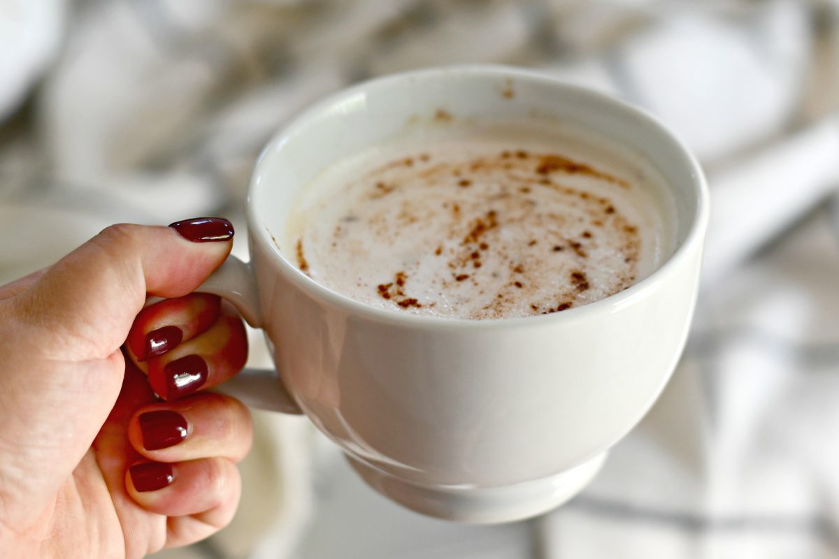 Homemade Starbucks Keto Chai Tea Latte – closeup in a mug