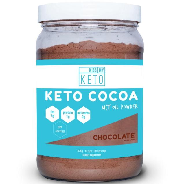 Kiss my Keto Cocoa Powder closeup of the package