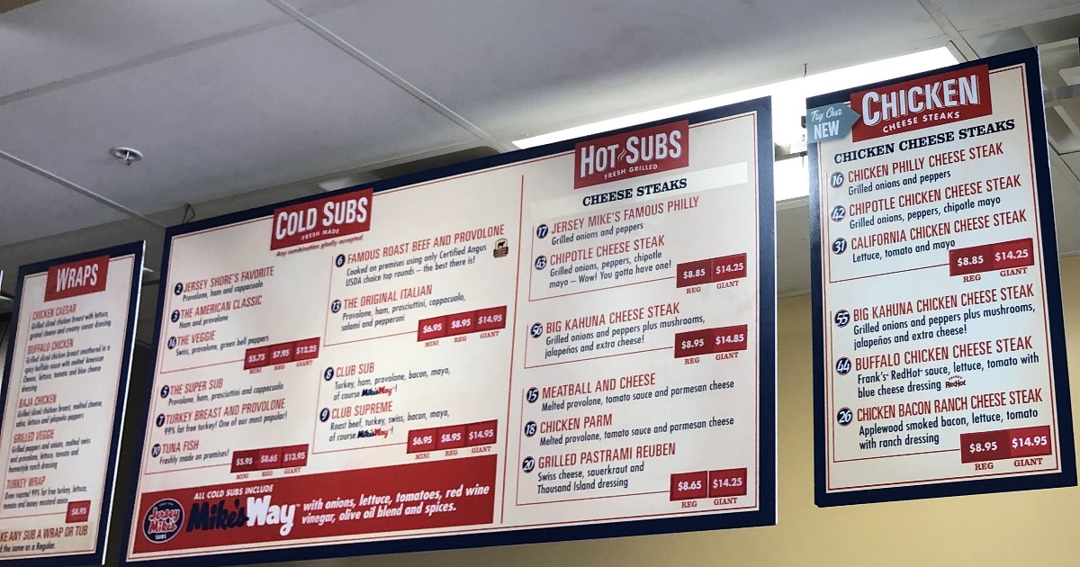 jersey mikes subs keto dining guide – order board