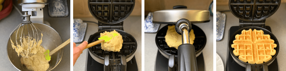 best delicious low-carb keto waffle recipe – four steps from mixer to baked in a waffle iron