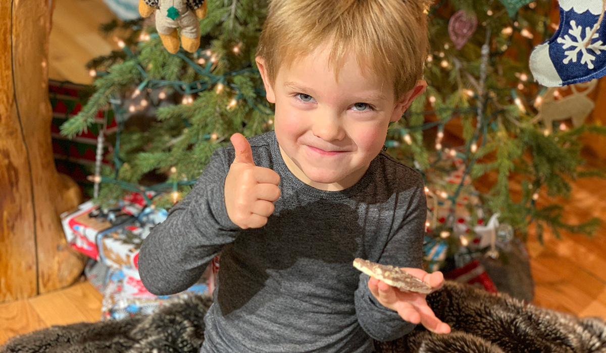 Keto Peppermint Bark gets a thumbs up.