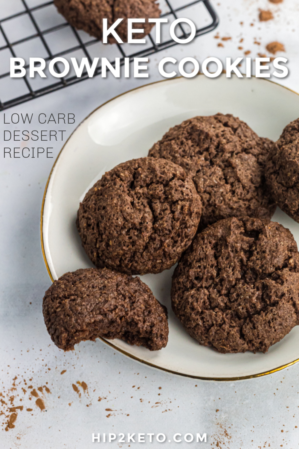 Keto Chocolate Brownie Cloud Cookies | Exclusive Hip2Keto Recipe