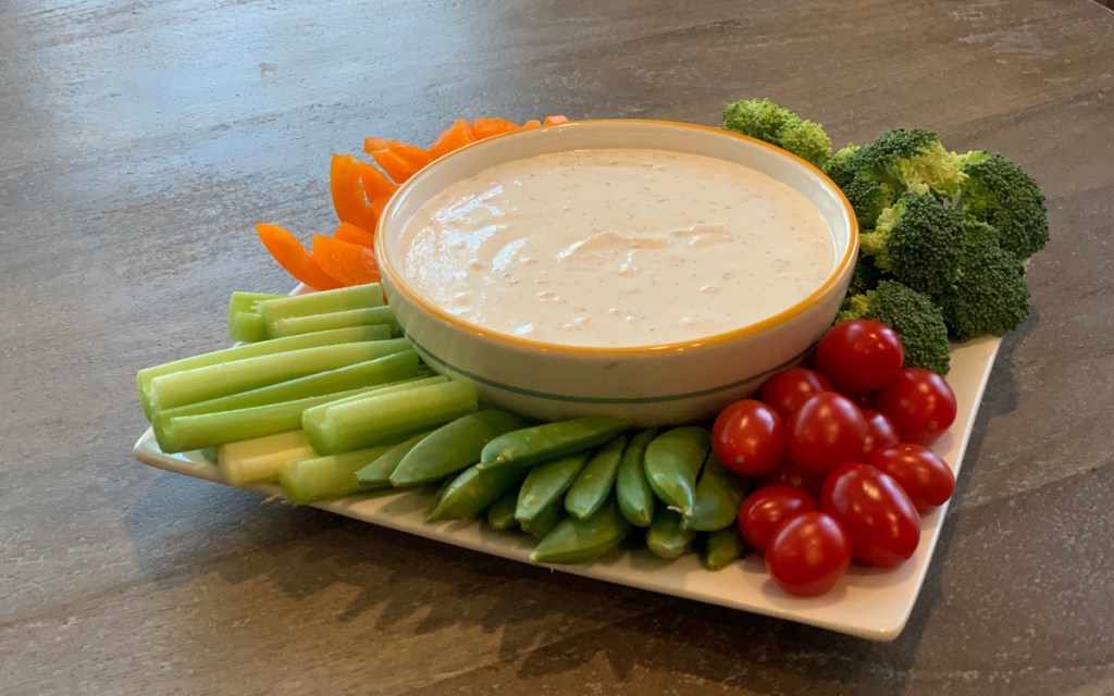 keto ranch with veggies