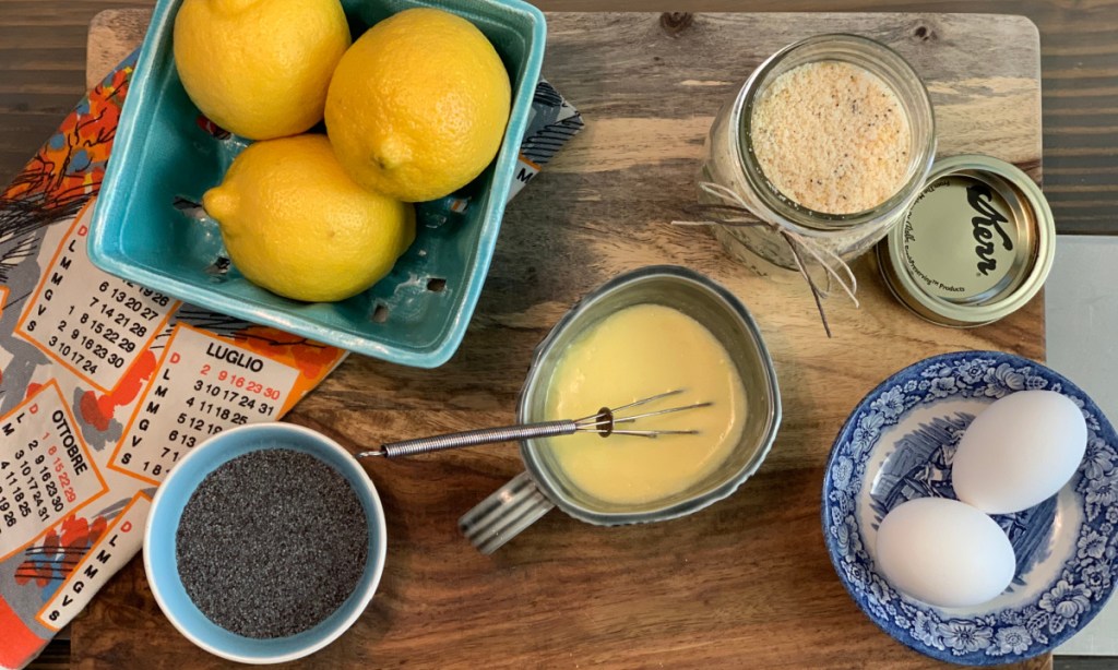 lemon poppy mug cake ingredients