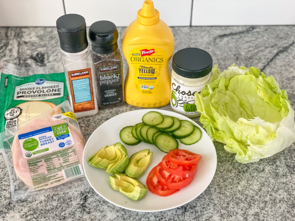 Jimmy John's Unwich ingredients on a counter