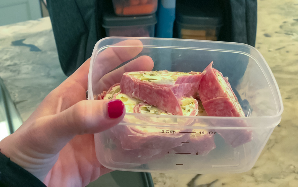 Keto snacks in an included container