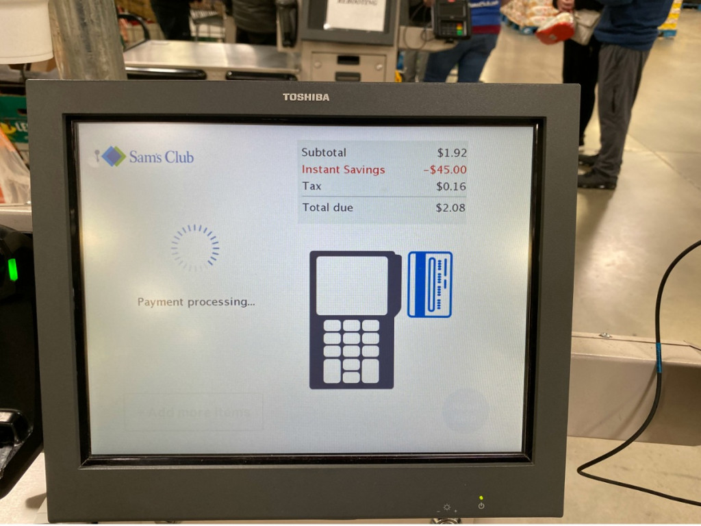 Cash register at Sam's Club