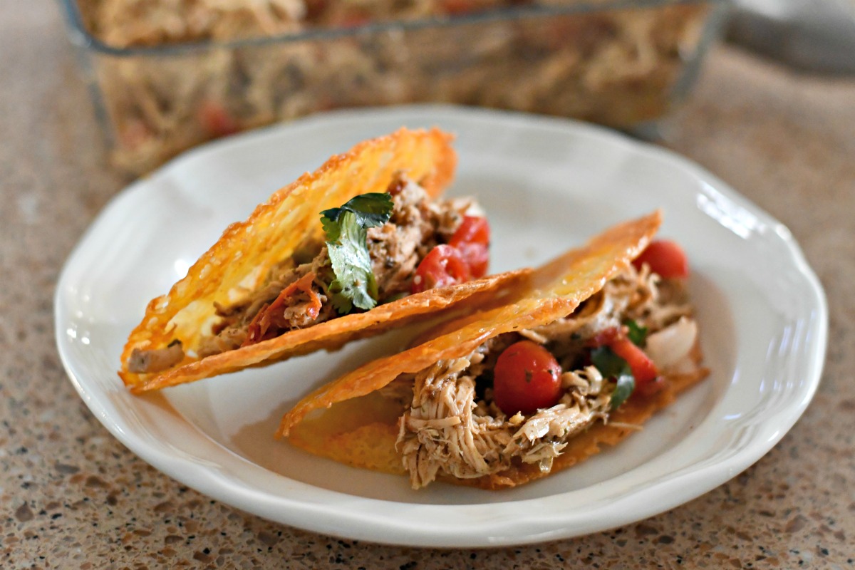 cheese taco shells on a plate