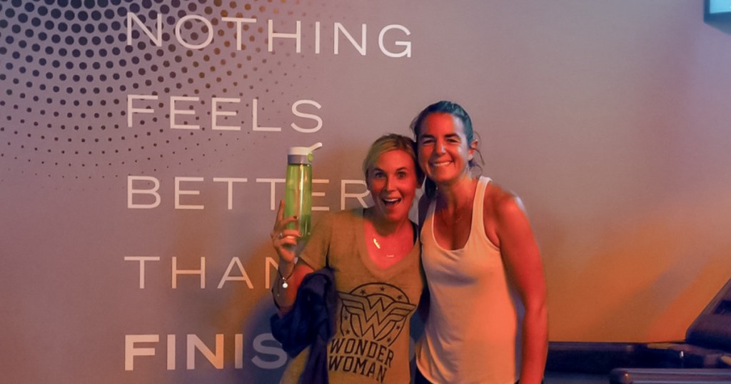 women at orange theory fitness after workout