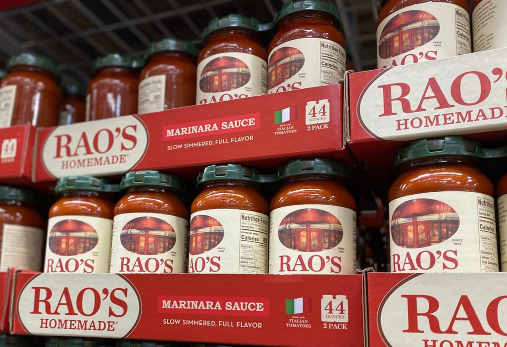 raos marinara sauce on shelf at sams club