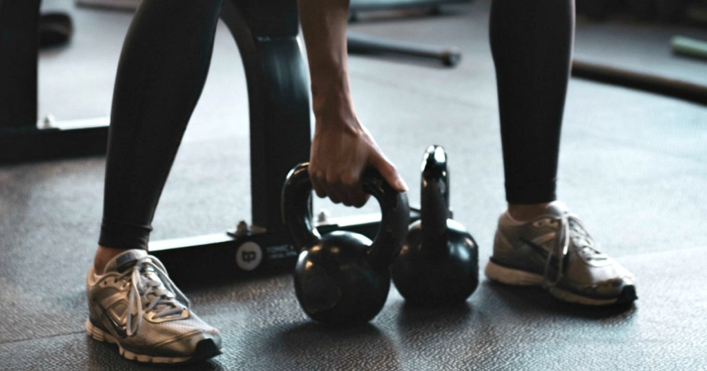 woman working out at local gym