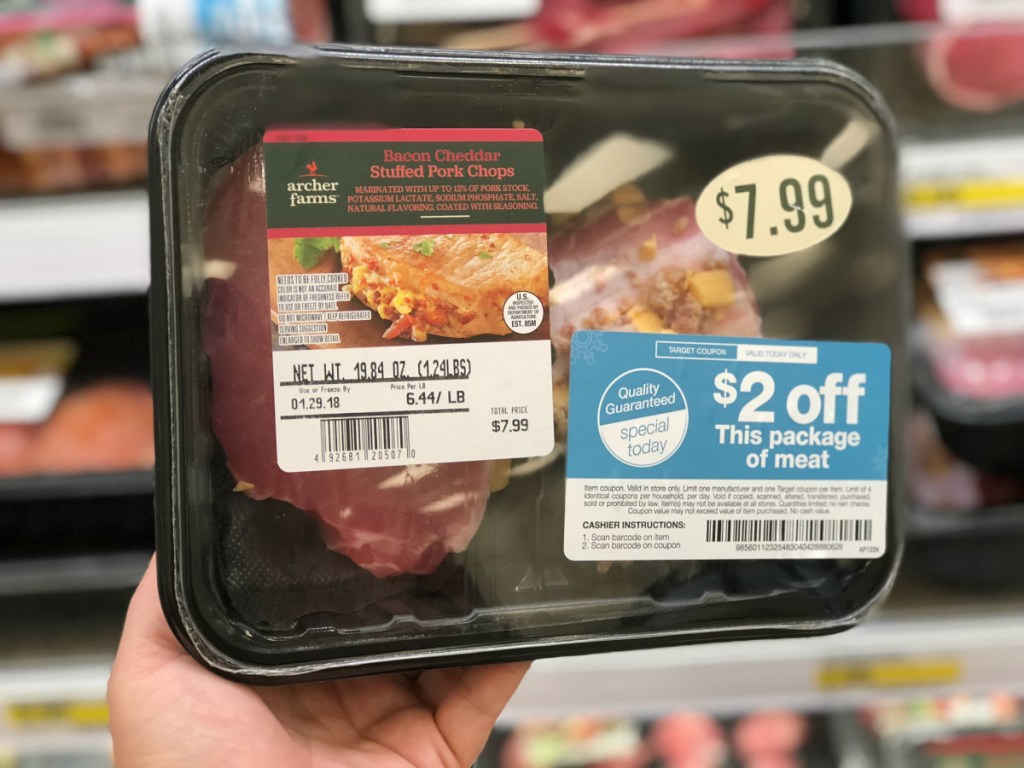 package of discounted meat at Target