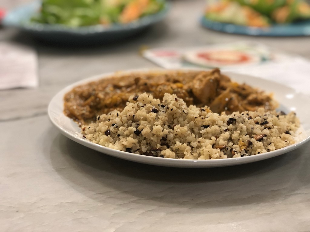 green chef keto meal with cauliflower rice 