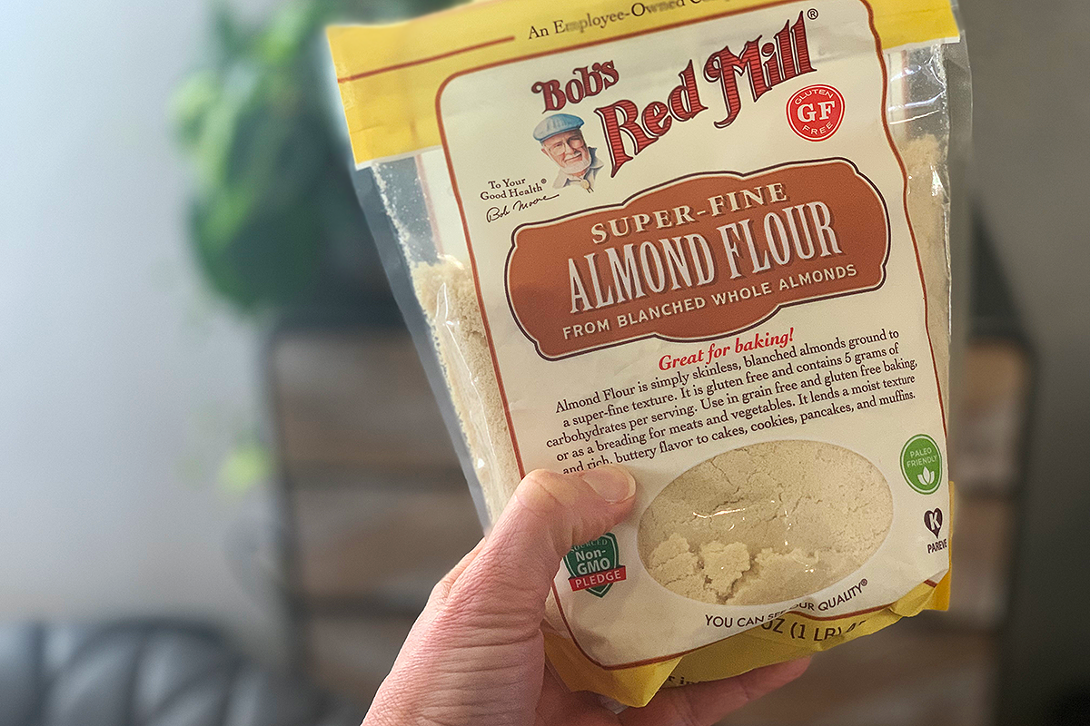 A bag of Bob's Red Mill almond flour