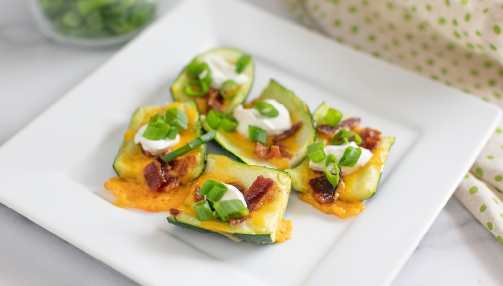 keto loaded zucchini skins