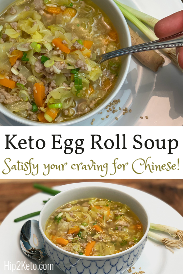 This Keto Chinese Pork Egg Roll Soup is so Flavorful Hip2Keto Recipe