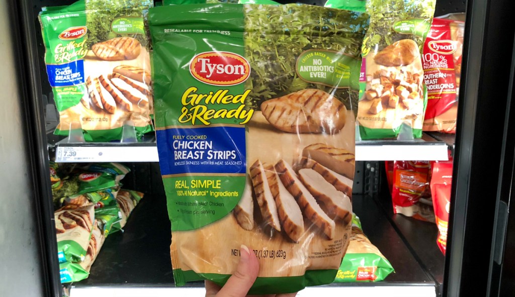 Tyson chicken breast strips at Target