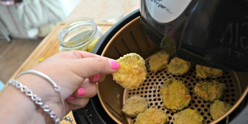 Keto Air Fryer Pickles are Crunchy, Salty, & Snackable!