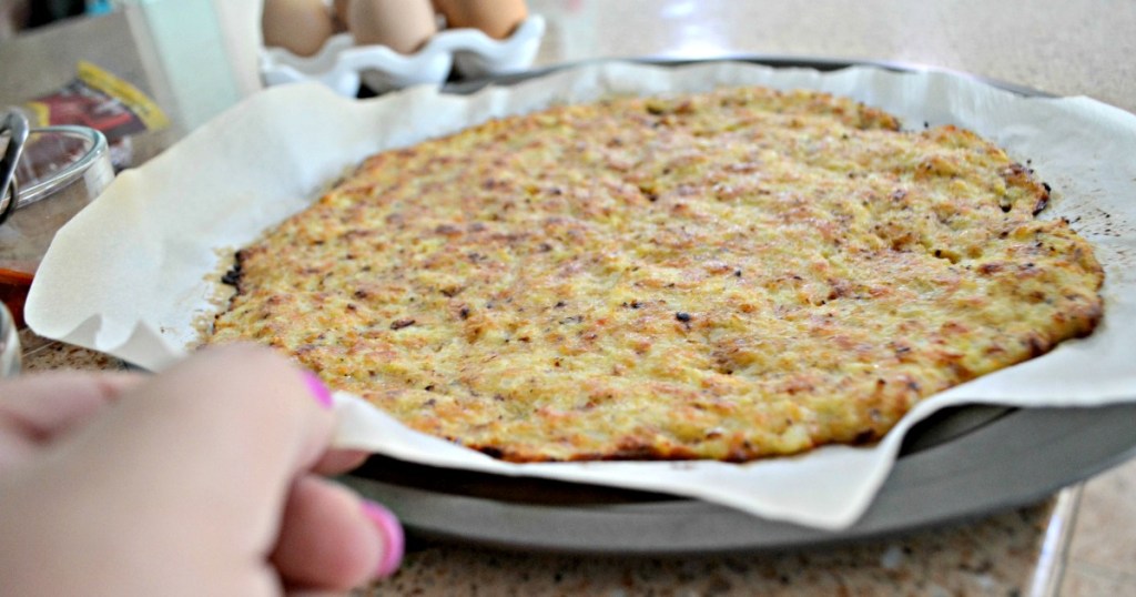 baked cauliflower crust crust