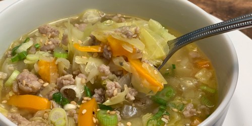 This Keto Chinese Pork Egg Roll Soup is So Flavorful!