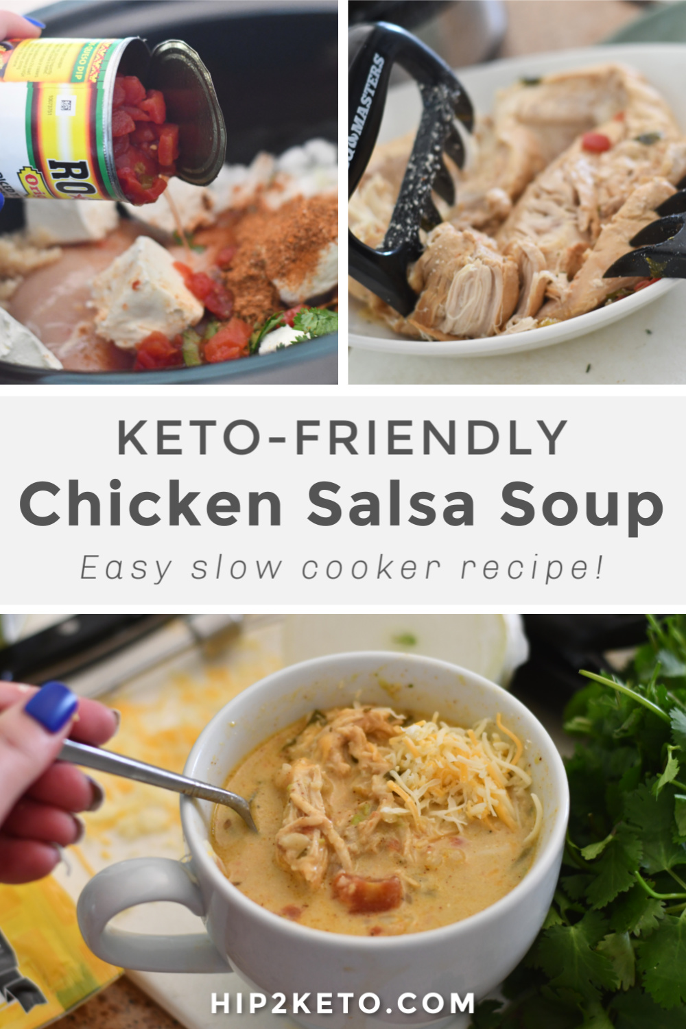 Keto Slow Cooker Chicken Salsa Soup | Exclusive Hip2Keto Recipe