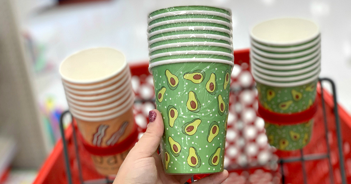 Fun Bacon and Avocado Paper Cups & Socks Just $1 Each at Target