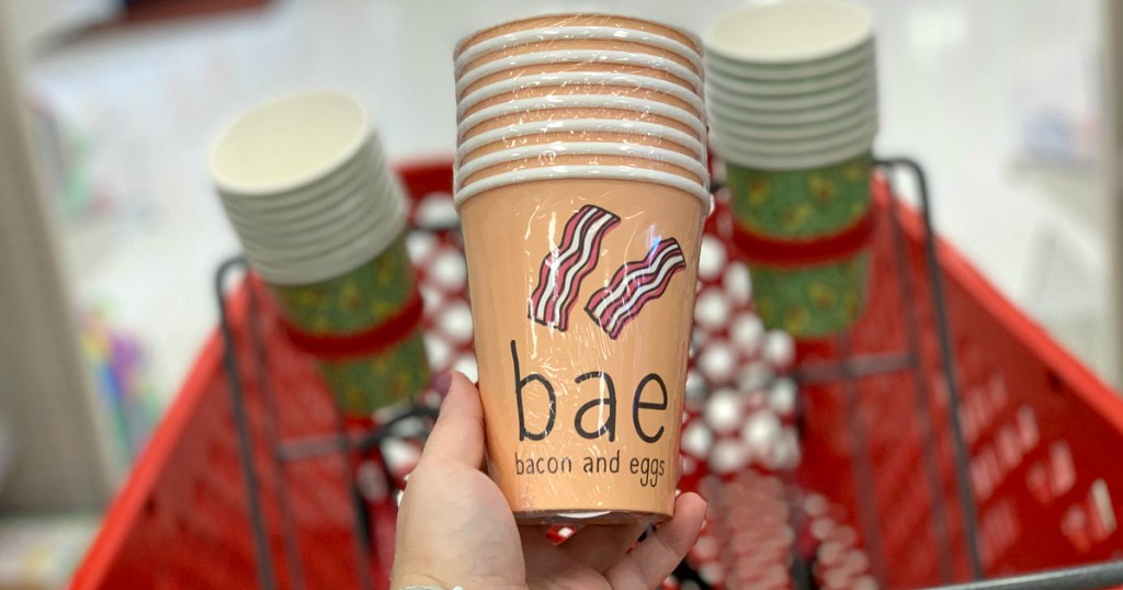 Bacon and Eggs paper cups at Target