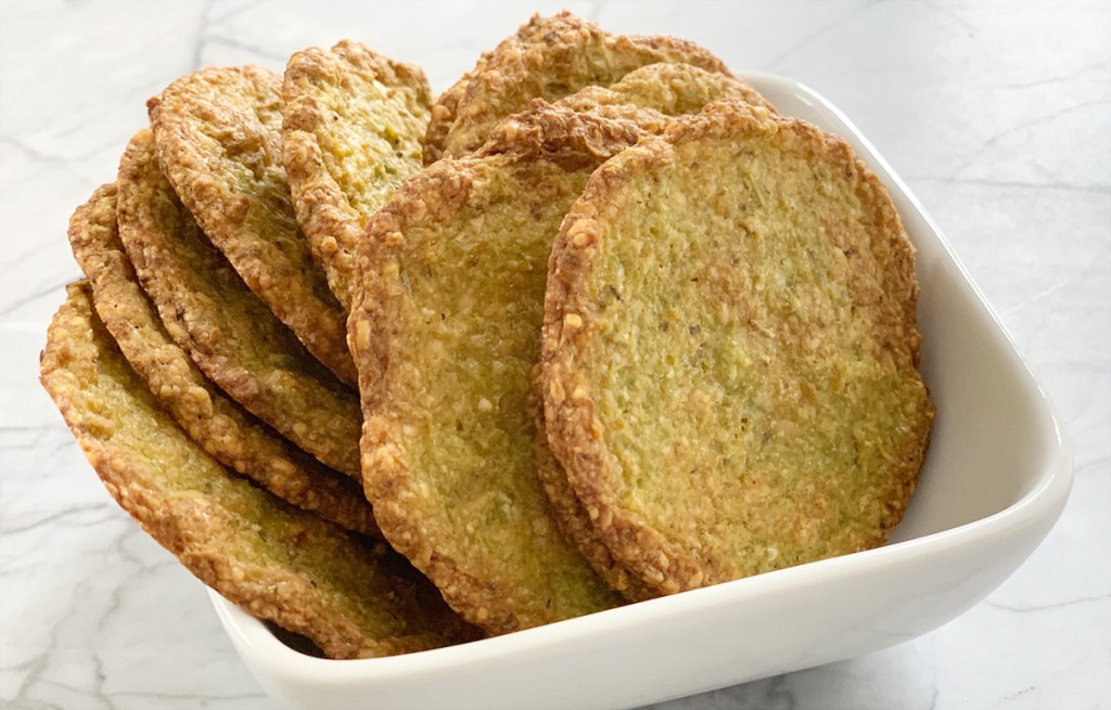 avocado chips in a bowl