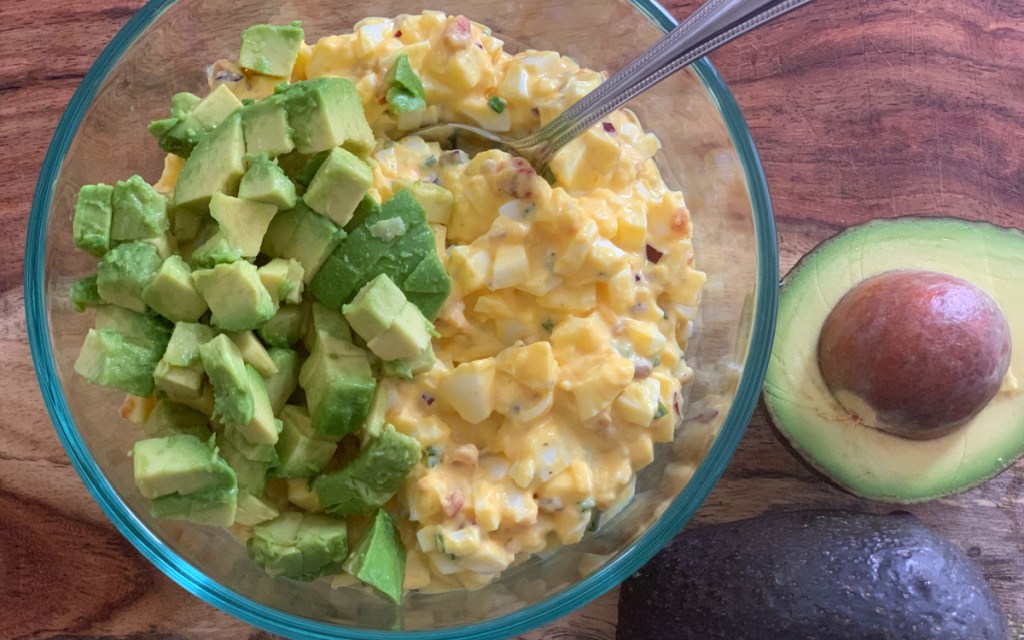 avocado on egg salad