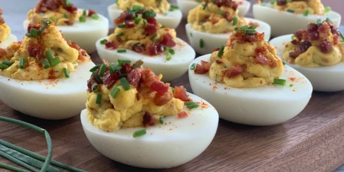 These are the BEST Low-Carb Bacon Deviled Eggs