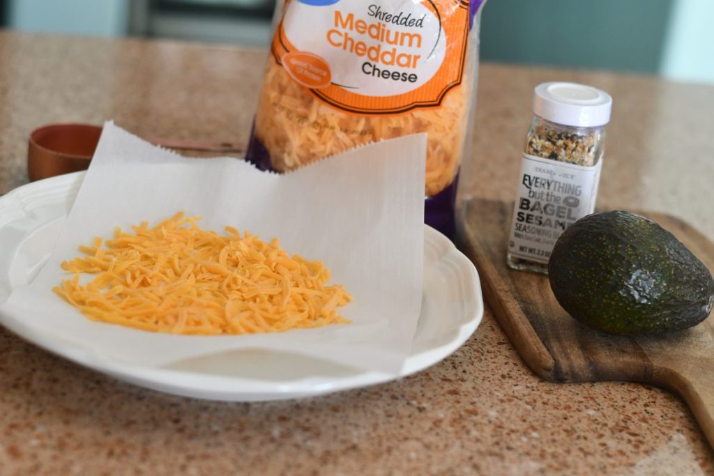 ingredients for keto avocado toast on the counter 