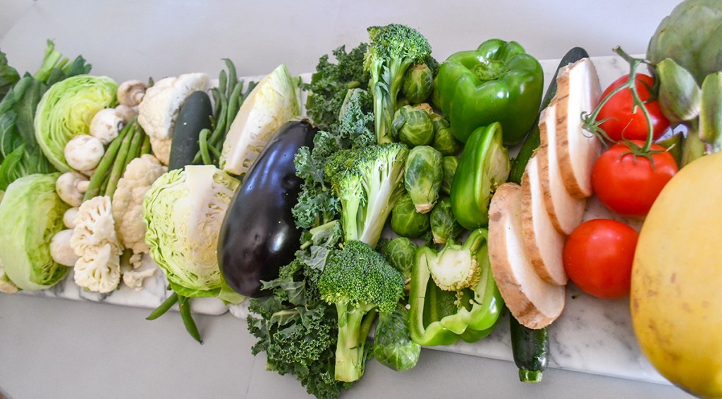 keto vegetables — table full of fresh keto produce