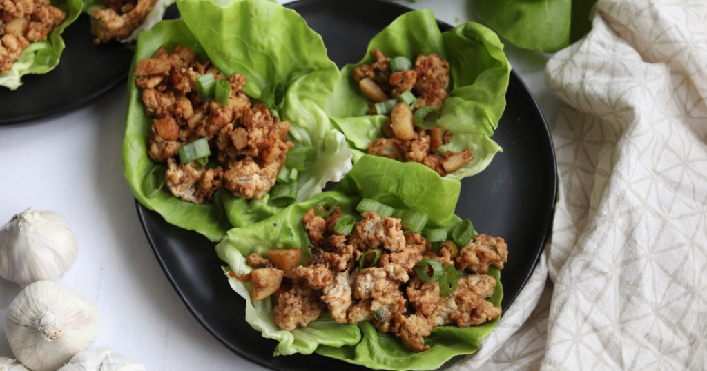 keto lettuce wraps on a plate