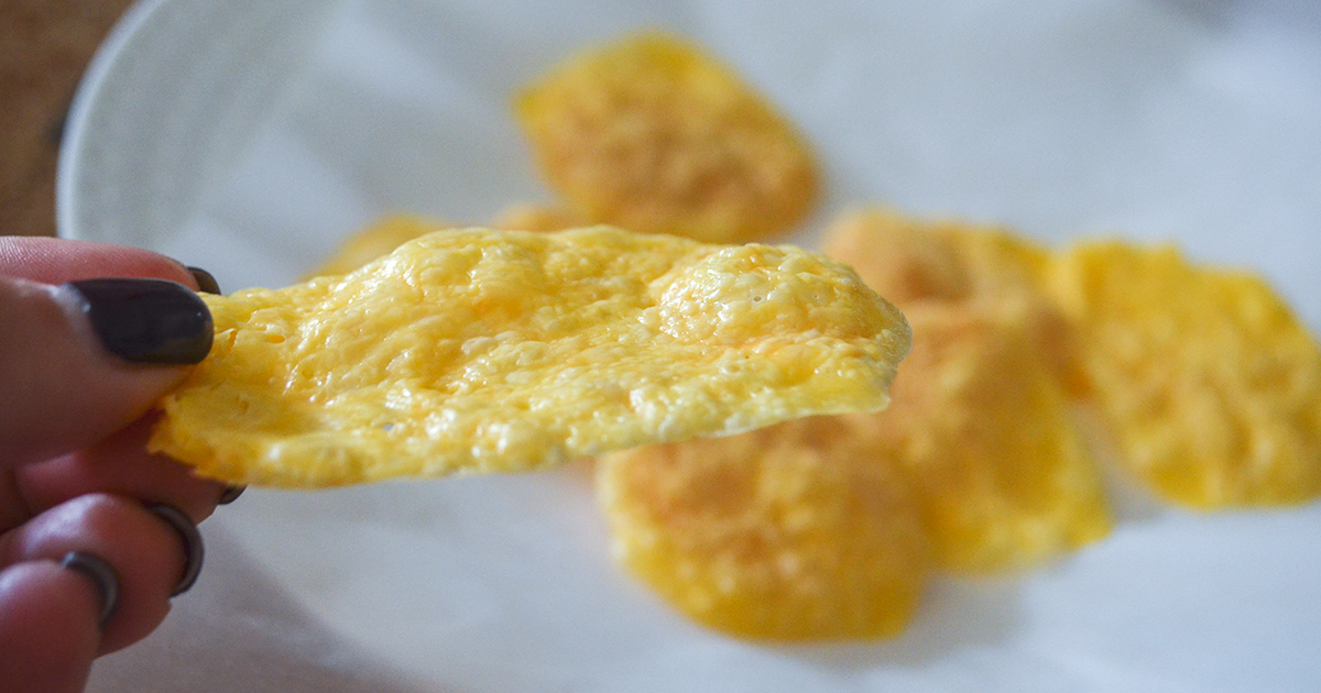 keto chips — microwave cheese crisps