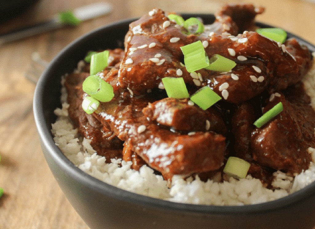 slow cooker mongolian beef from this mom's menu