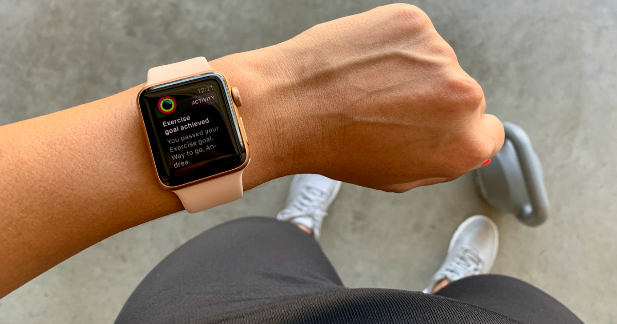Find Your Trainer app on Andrea's smart watch