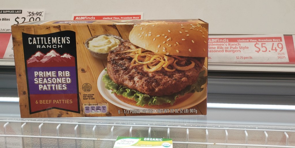 Try Cattlemen's Ranch Frozen Seasoned Burgers From ALDI