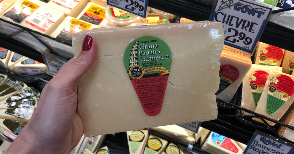 grano padano parmesan cheese at trader joe's