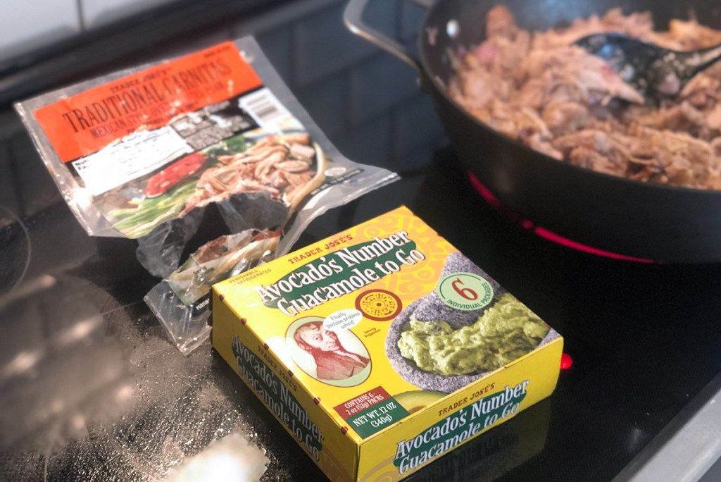 trader joe's carnitas and guacamole