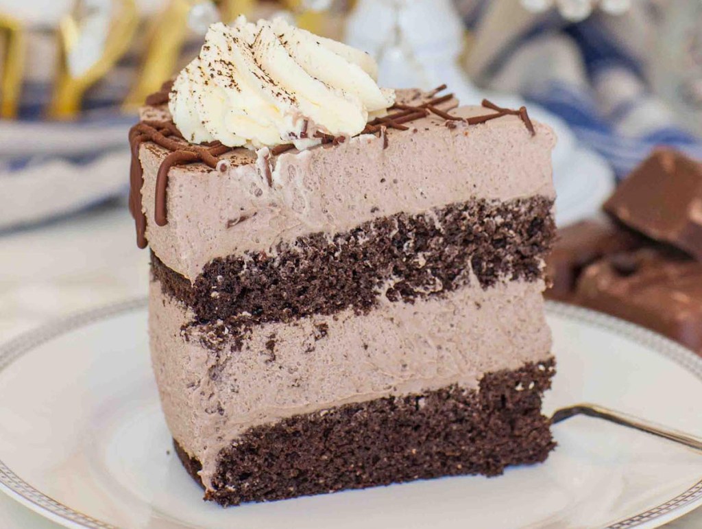 popular keto desserts — chocolate mousse cake