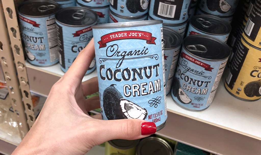 can of trader joe's coconut cream