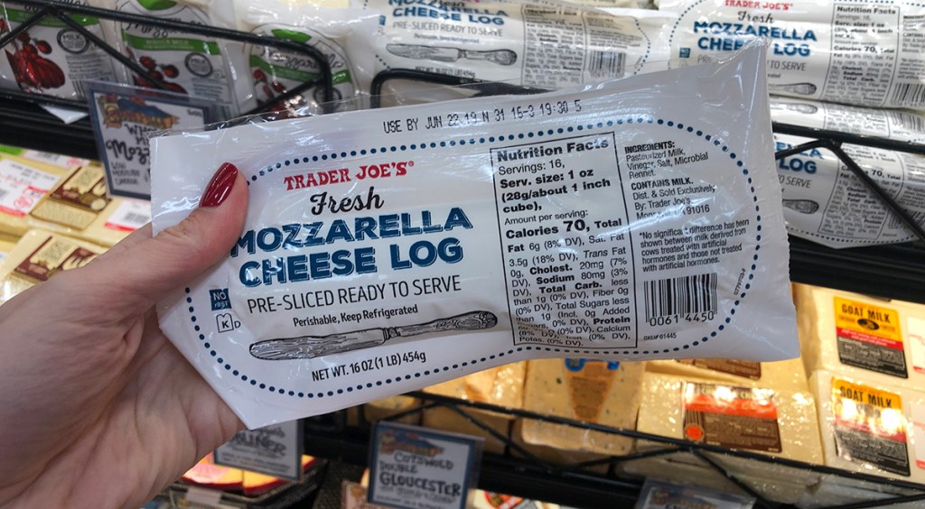 trader joes mozzarella cheese log
