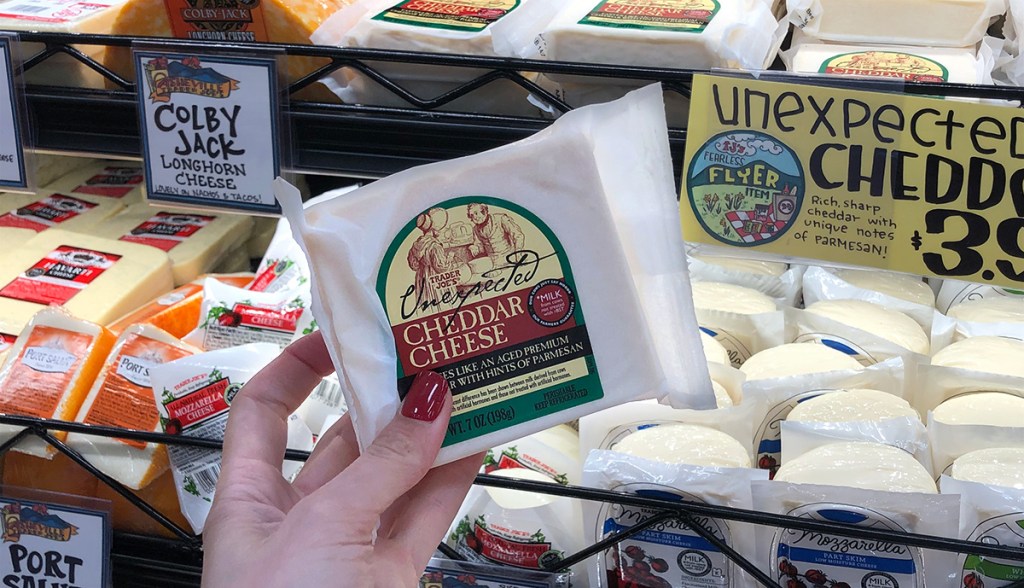 unexpected cheddar cheese at trader joe's