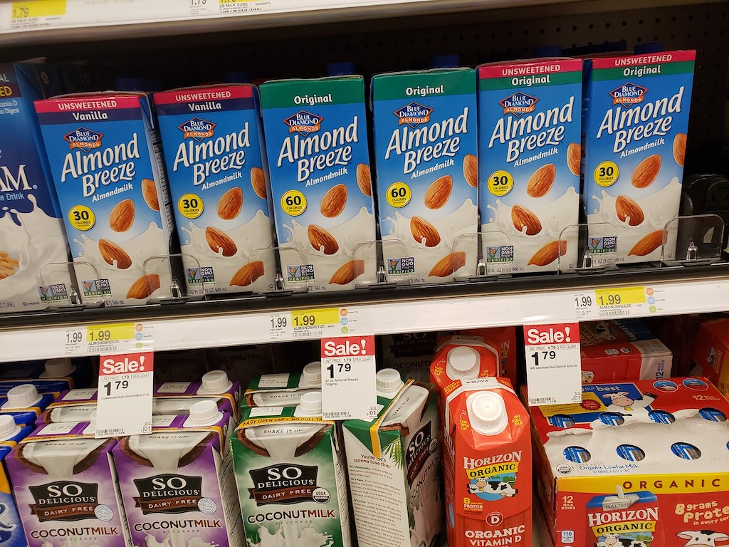 Almond Breeze unsweetened almondmilk products at Target 