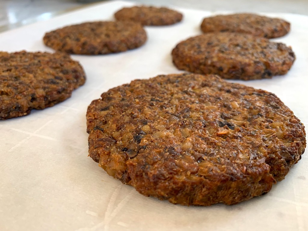 keto veggie burgers browned 