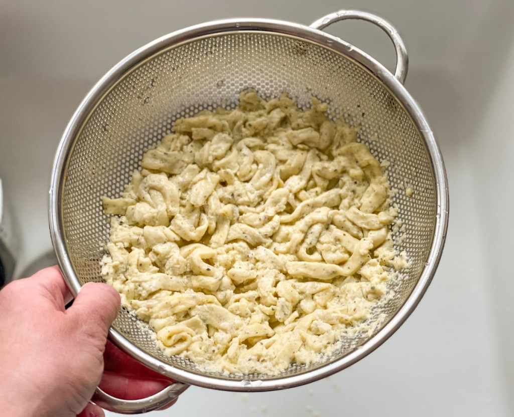 strained keto pasta
