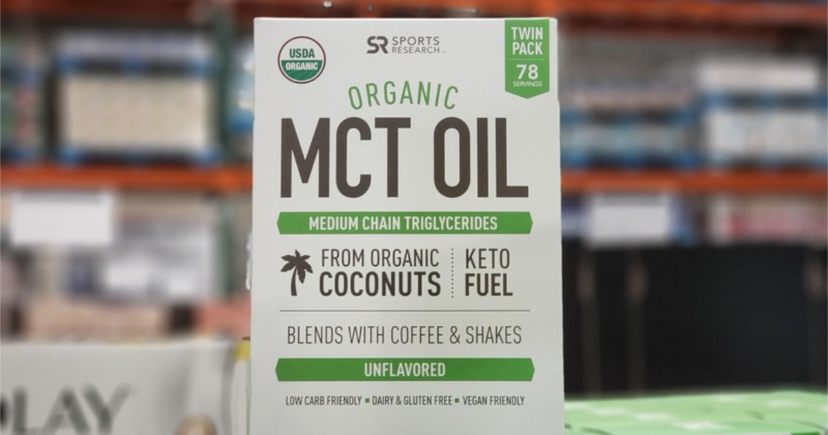 MCT Oil 2-pack on the shelf at Costco